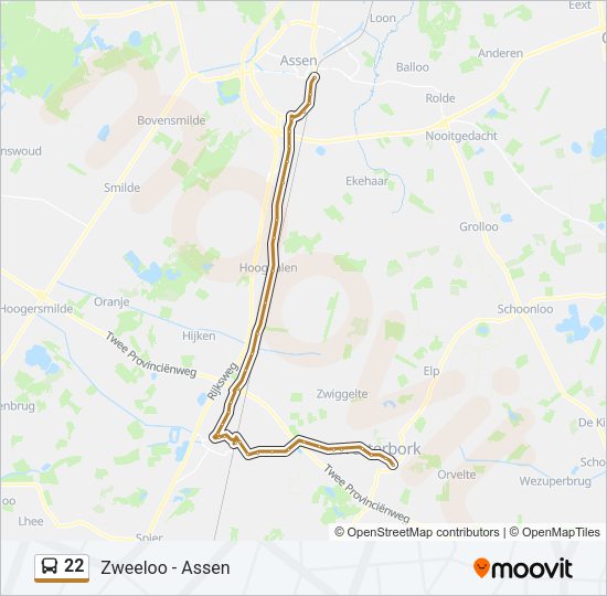 22 Bus Line Map