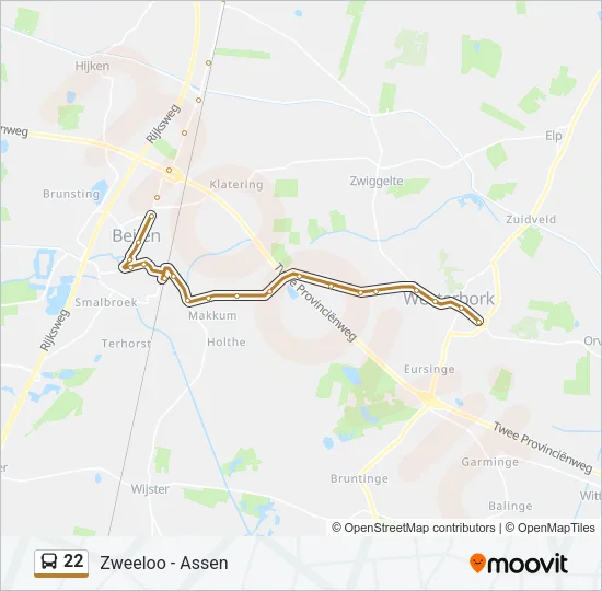 22 Bus Line Map