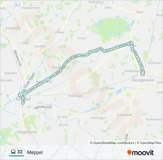 32 Bus Line Map