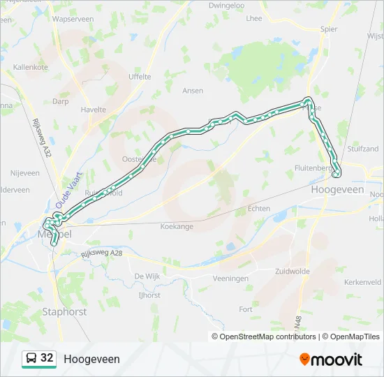 32 Bus Line Map