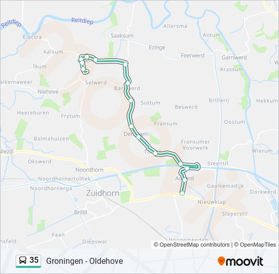 35 bus Line Map