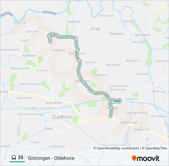 35 bus Line Map