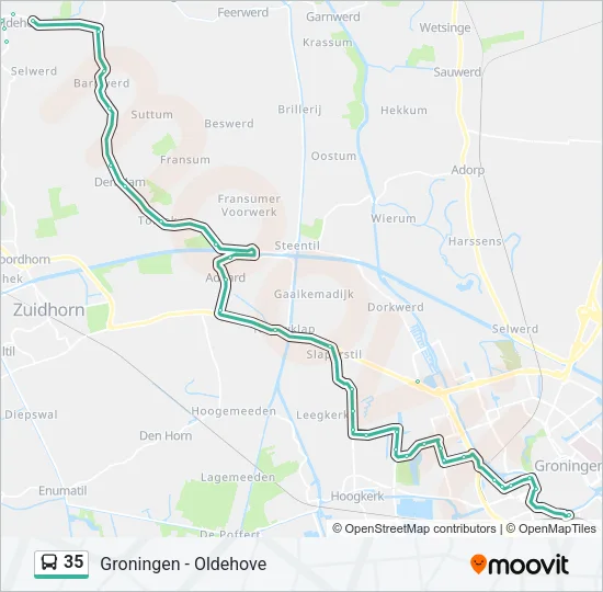 35 Bus Line Map