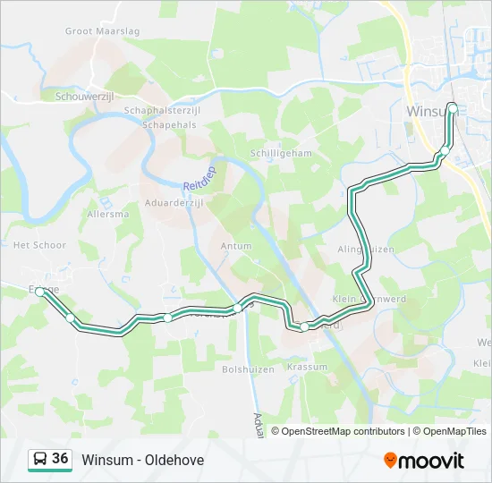 36 Bus Line Map