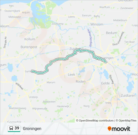 39 Bus Line Map