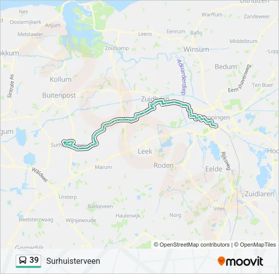 39 Bus Line Map