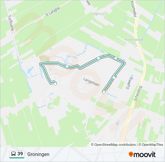 39 Bus Line Map