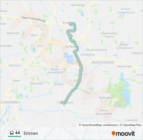 44 Bus Line Map