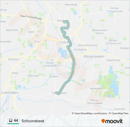 44 Bus Line Map