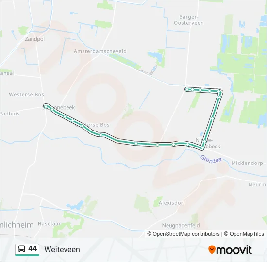 44 Bus Line Map