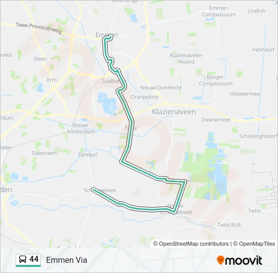 44 Bus Line Map