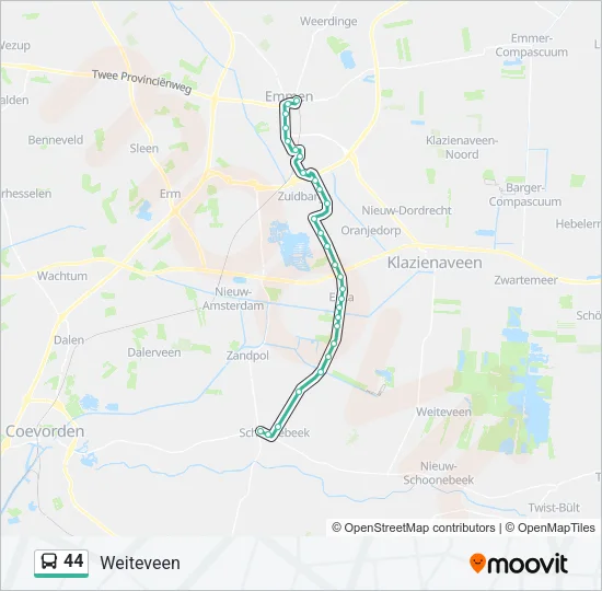 44 Bus Line Map