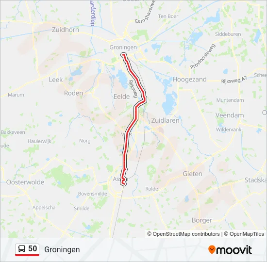 50 Bus Line Map