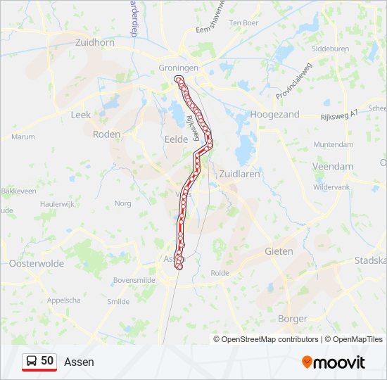 50 bus Line Map