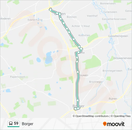 59 Bus Line Map