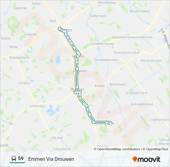 59 Bus Line Map