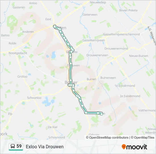 59 Bus Line Map