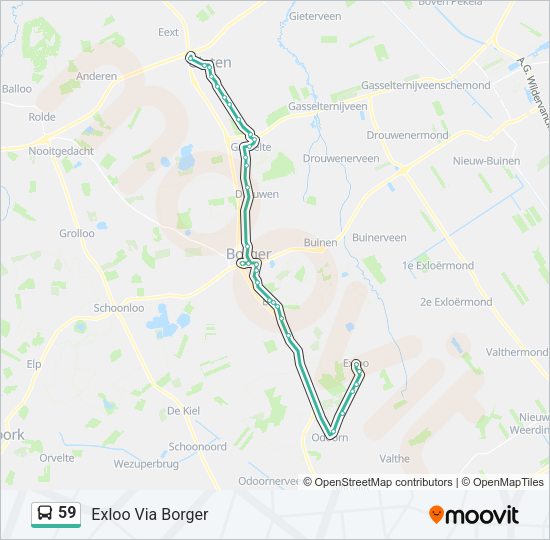 59 Bus Line Map