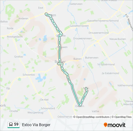 59 Bus Line Map
