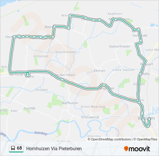 68 bus Line Map