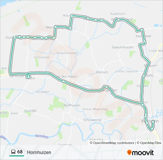 68 Bus Line Map