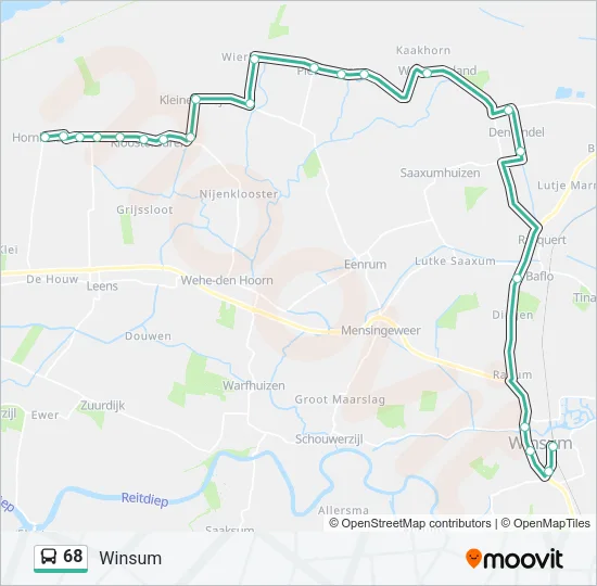 68 Bus Line Map