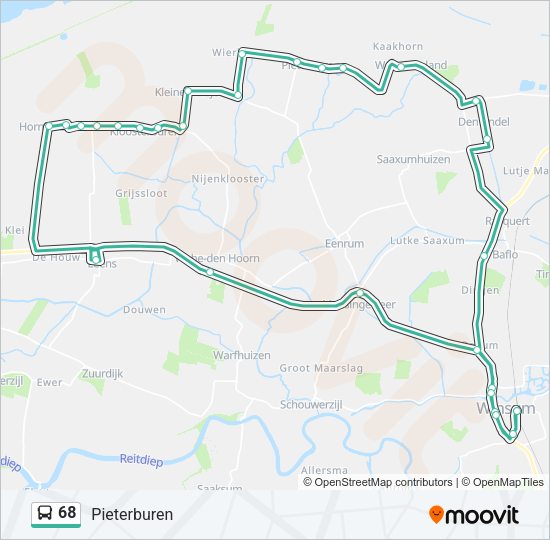 68 Bus Line Map
