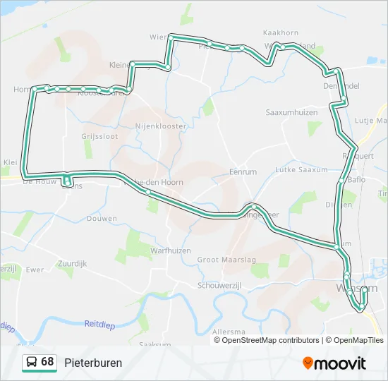 68 Bus Line Map