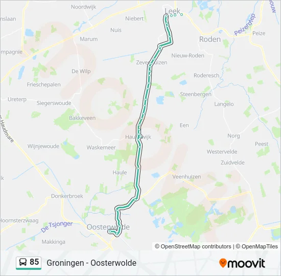 85 Bus Line Map