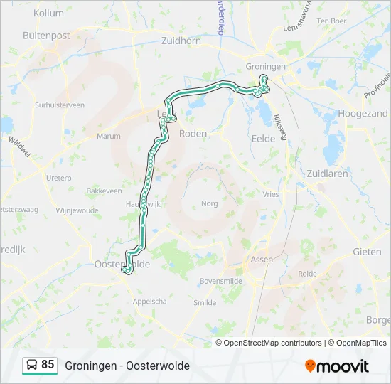 Buslinie 85 Karte