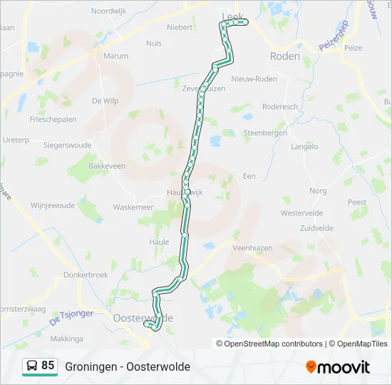 85 Bus Line Map
