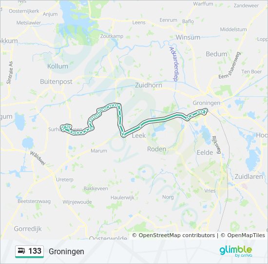 Ligatie tv Voorbereiding 133 Route: Schedules, Stops & Maps - Groningen (Updated)