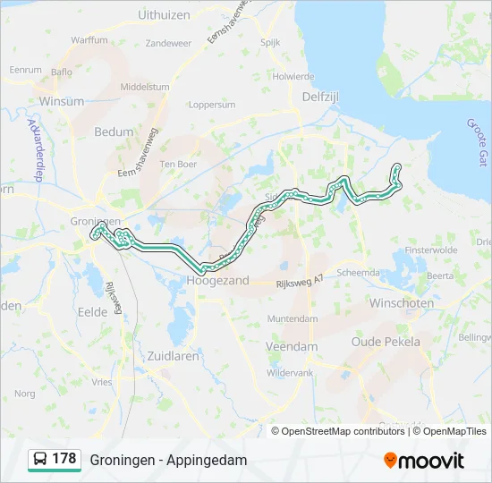 Buslinie 178 Karte