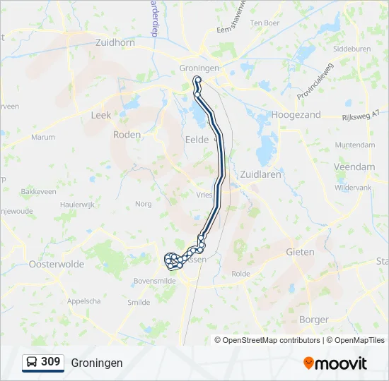 309 Bus Line Map