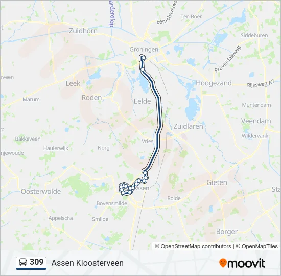 309 Bus Line Map
