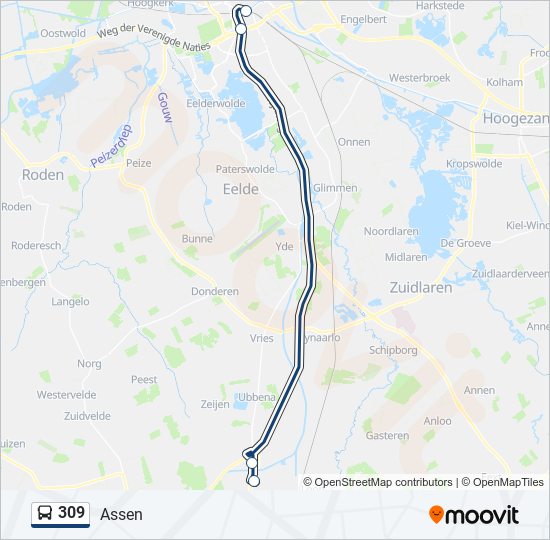 309 bus Line Map