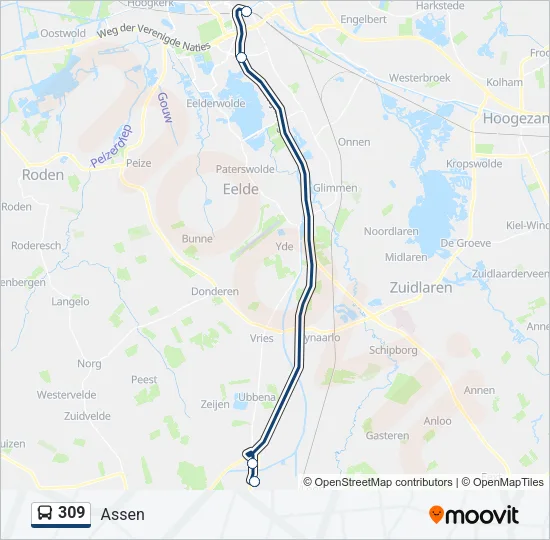 309 Bus Line Map
