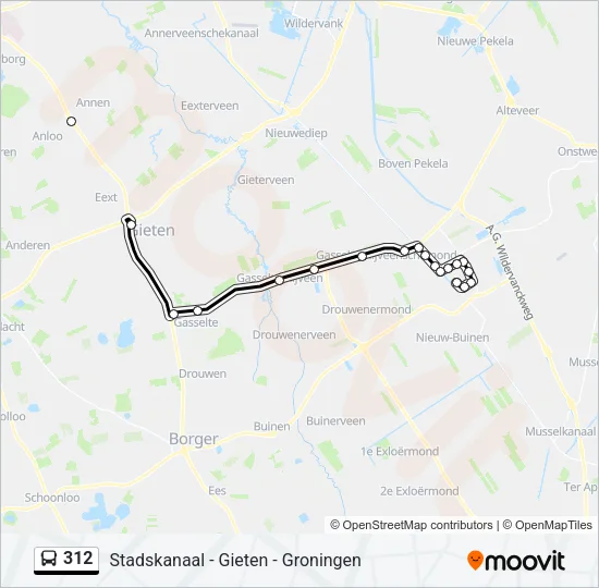 312 Bus Line Map
