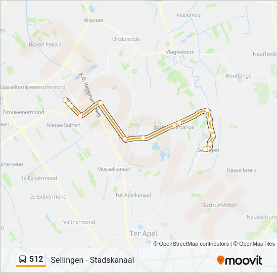 512 Bus Line Map