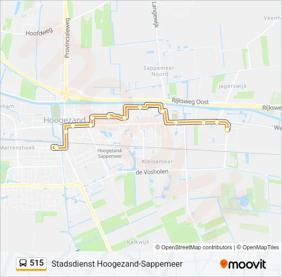 515 Bus Line Map