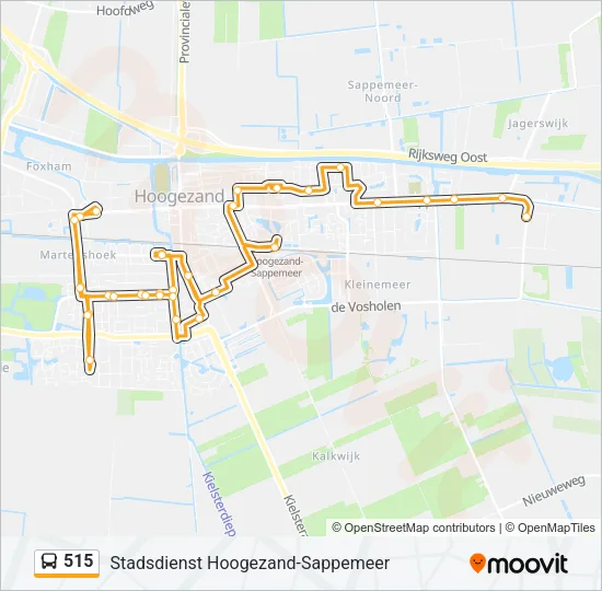 515 Bus Line Map