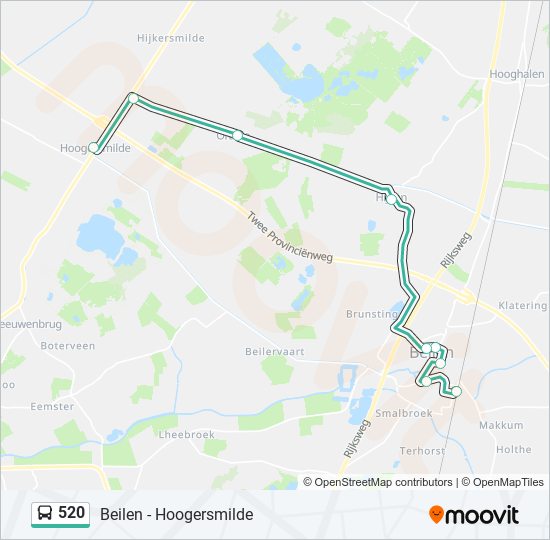 520 bus Line Map