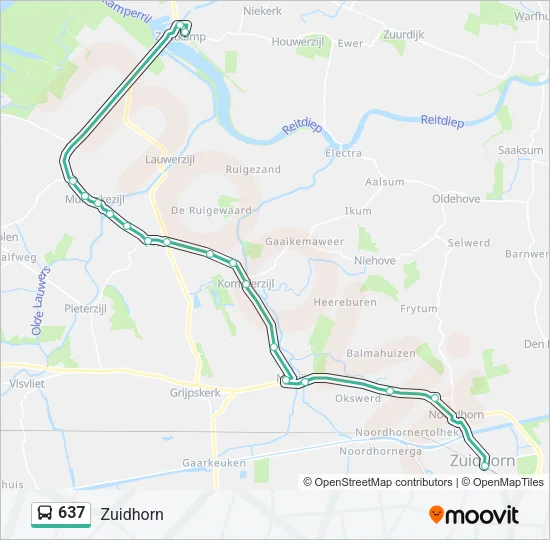 637 Bus Line Map