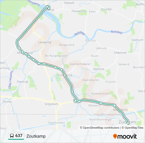 637 Bus Line Map