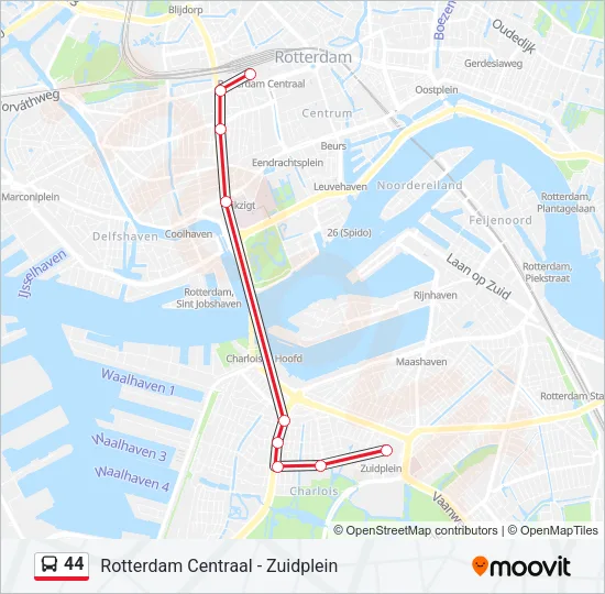 44 Bus Line Map