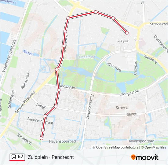 67 Bus Line Map