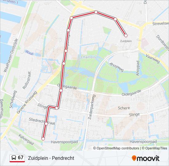 67 Bus Line Map
