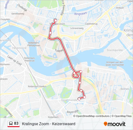 83 Bus Line Map