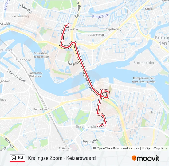 83 Bus Line Map