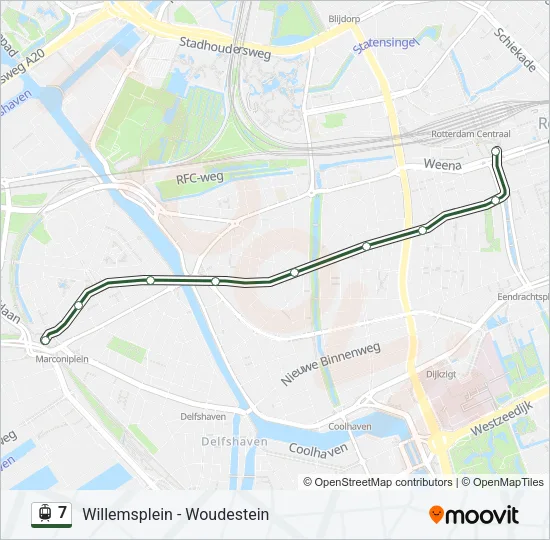 7 Light Rail Line Map